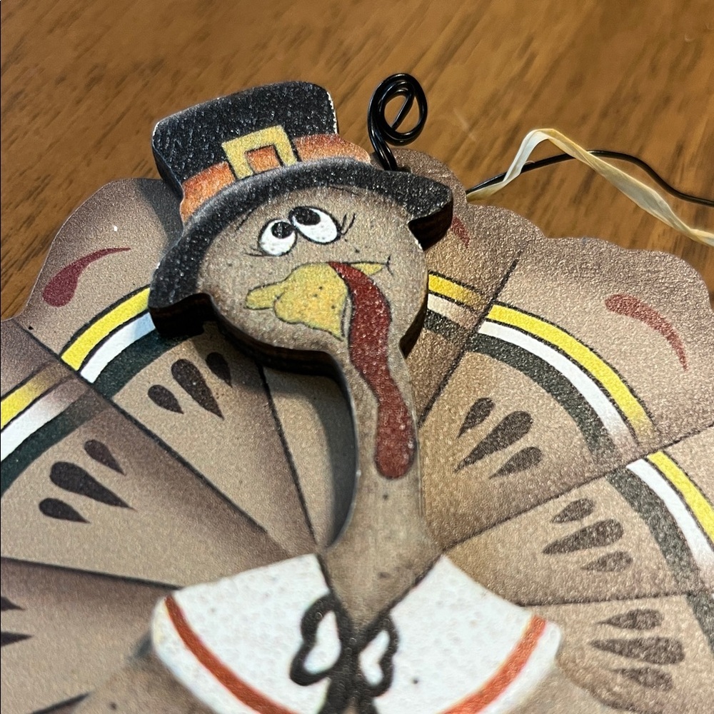 Festive Turkey Pilgrim Hanging Decoration Ornament - Picture 3 of 3